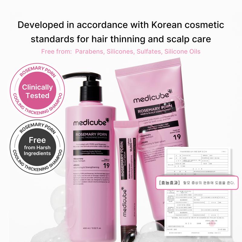 Medicube Rosemary PDRN Scalp-to-Hair Strengthening Set (3 pcs)