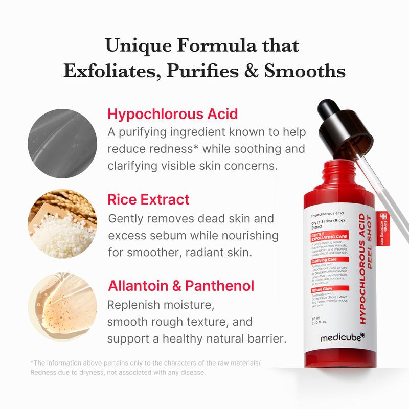 Medicube Rice Peel Shot Duo – Gentle Exfoliating Serum for Face & Body