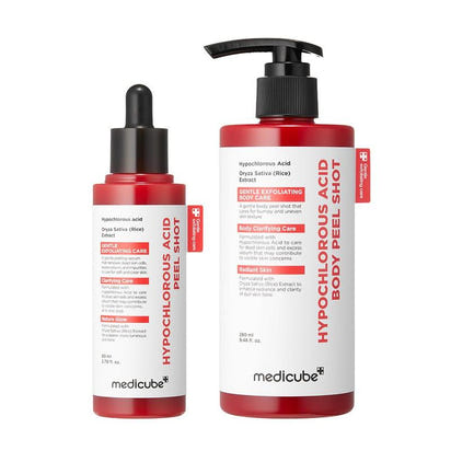 Medicube Rice Peel Shot Duo – Gentle Exfoliating Serum for Face & Body